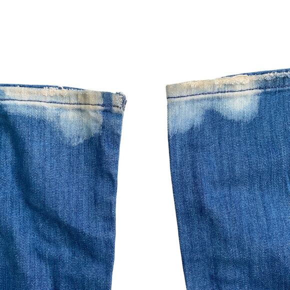 7FAMK Bootcut Jeans SZ 26P Lexie Low Rise Bleached Denim Distressed - Picture 4 of 9